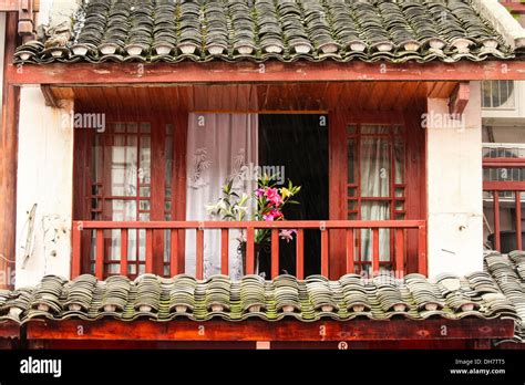 Normal Chinese Home Balcony Stock Photo Alamy