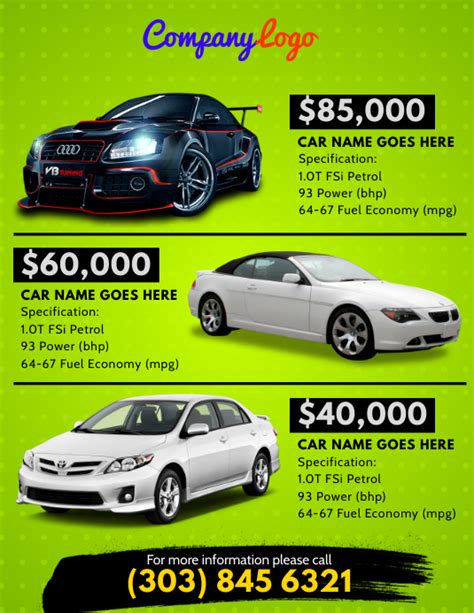 Car For Sale Flyer Template Postermywall