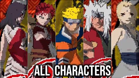 Naruto Ninja Destiny 2 All Characters Nds Full Roster Youtube