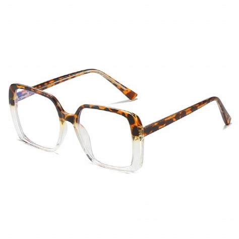 Shauna Retro Square Clear Anti Blue Light Eyewear Women Double Glasses Frame Tr90 Spring Hinge