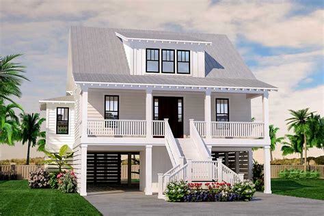 Plan Nc Stunning Coastal House Plan With Front And Back Porches