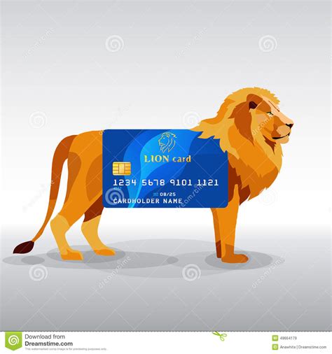 Maybe you would like to learn more about one of these? Gredit Card Hung On King Lion Stock Vector - Illustration of give, deposit: 49664179