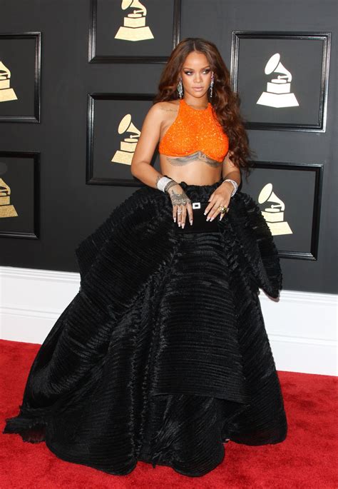 Rihanna On Red Carpet Grammy Awards In Los Angeles 212 2017