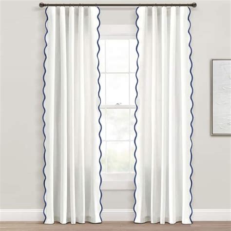 Lush Decor Coastal Chic Scallop Edge Window Curtain Panels 37175548