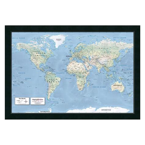 Amanti Art 2016 World Map Classic Physical By Mapping Specialists Wall