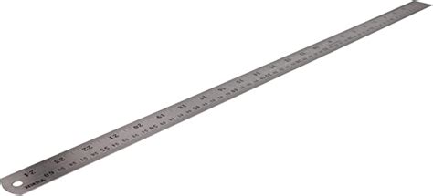 24 600mm Stainless Steel Ruler Imperial Metric Markings Measuring