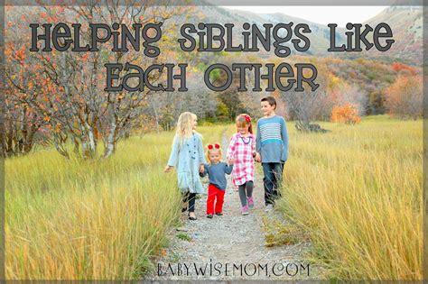 Helping Siblings Like Each Other Chronicles Of A Babywise Mom