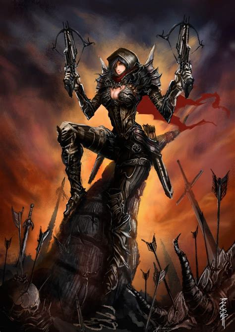 Demon Hunter Fantasy Female Warrior Demon Hunter Fantasy Warrior