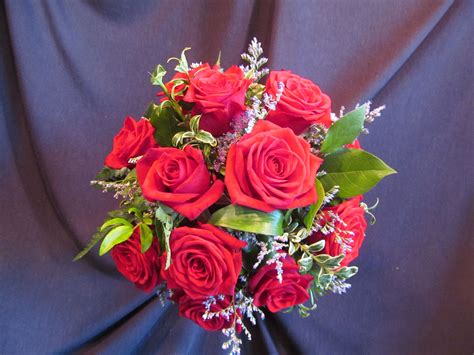 Round Bridal Bouquet With Red Roses Bridal Bouquet Floral Design