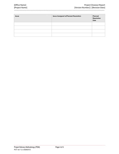 Project Closeout Report Template In Word And Pdf Formats Page 7 Of 7