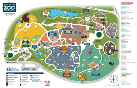 De dierentuin, 2 tafels aan elkaar, ruimte voor alle dieren van de dierentuin. Zoo Map | Little Rock Zoo