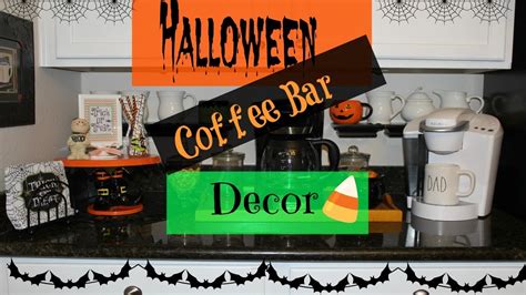 This is my halloween coffee bar idea. Halloween Coffee Bar Decor - YouTube