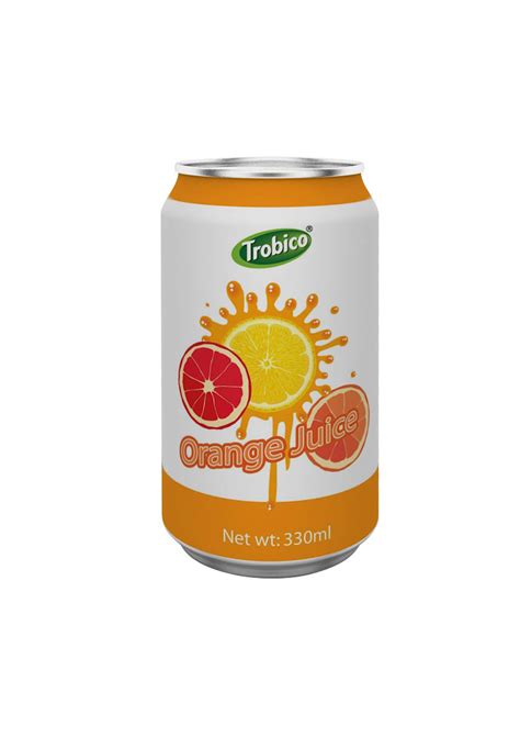 330ml Alu Can Orange Juice Drink 1 Trobico Oem Beverage Manufacturers