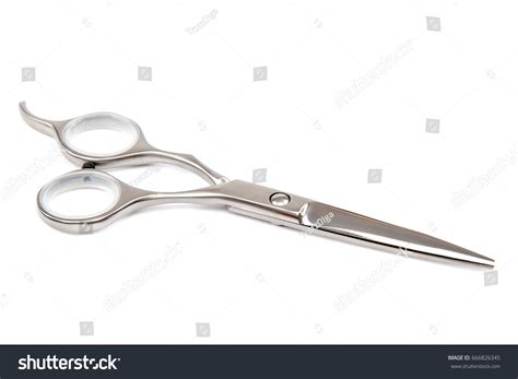 Professional Hairdressing Scissors Isolated On White Stock Photo