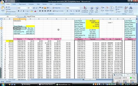 Business Debt Schedule Template Excel Darrin Kenneys Templates
