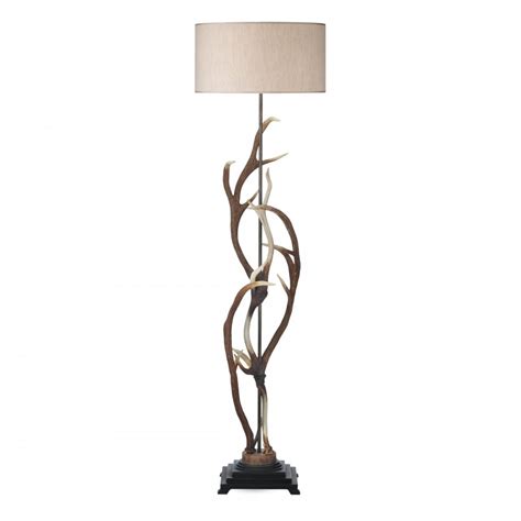 Lamp shades have been used with lamps and chandeliers to shield and direct the light in our homes for many years. Hand Crafted Stag Antler Floor Standing Lamp with Natural ...