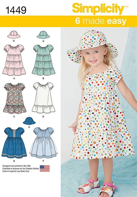 Simplicity Pattern 1449bb 2 3 4 Toddlers Dresses Joann Toddler