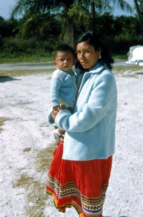 Florida Memory Seminole Indian Mother And Child At The Brighton