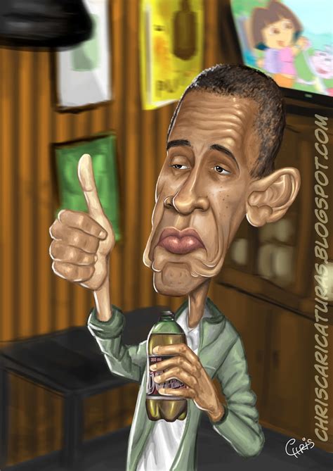 Chris Caricaturas Caricatura Barack Obama