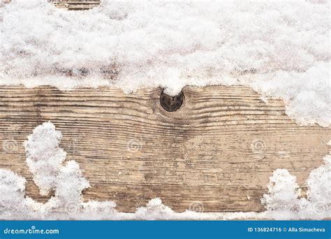 Winter Background With Snow Wood Stock Photo Image Of Pattern Card
