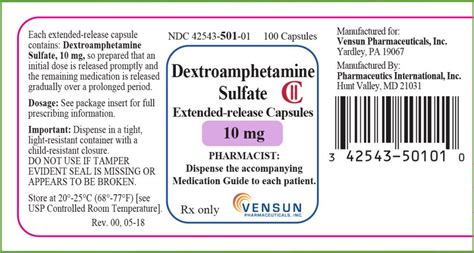 Dextroamphetamine Er Fda Prescribing Information Side Effects And Uses
