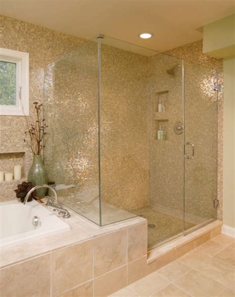 A pop of sparkle and color that makes a splashy statement. 37 beige bathroom floor tiles ideas and pictures
