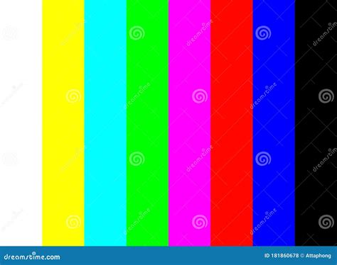 Tv Colour Bars Test Card Screen Smpte Television Color Test