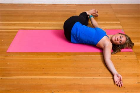 Reclining Twist Restorative Yoga Sequence Restorative Yoga Poses Restorative Yoga
