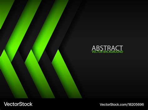 Abstract Background With Green And Black Layers Vector Image