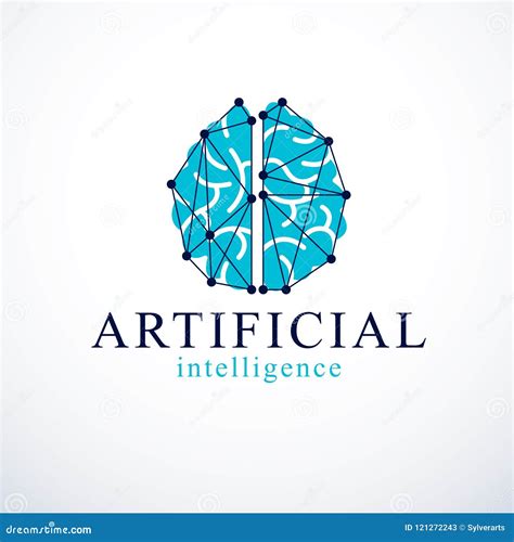 Artificial Intelligence Concept Vector Logo Design Human Anatomical
