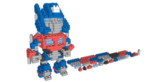 Loz Mini Lego No9402 Transformers Optimus Prime 3d Warehouse