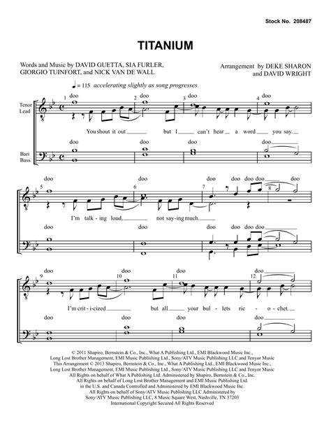 Violin Sheet Music For Titanium