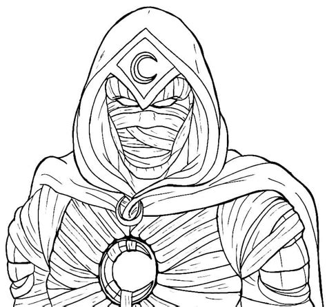 Moon Knight Free Printable Coloring Page Download Print Or Color