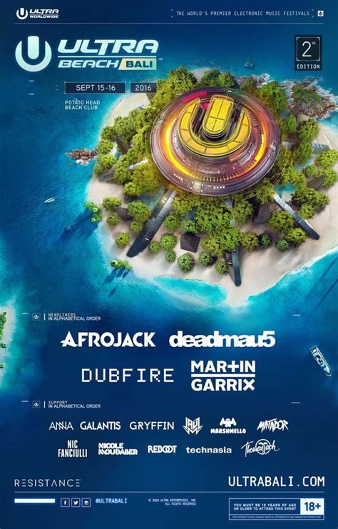 Ultra Worldwide Announces Phase 1 Lineups For Ultra Beach Baliroad To