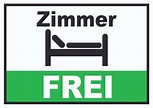 Zimmer FREI Schild | HB-Druck Schilder, Textildruck & Stickerei Onlineshop