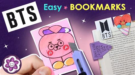 Bts Bookmark Bts Bt21 Bookmark Bts Diy Craft Bts Diy Bookmark