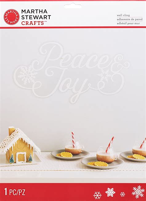 Martha Stewart Crafts Winter Frost Peace And Joy Wall Cling