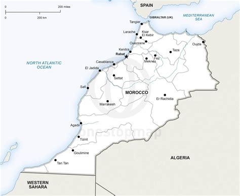 Political Map Of Morocco
