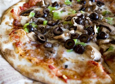 Mushroom Cheese And Black Olives Pizza Kaleb Wall
