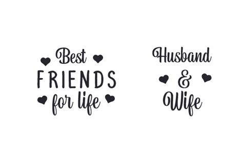 Best Friends For Life Husband Wife Svg Cut File By Creative Fabrica