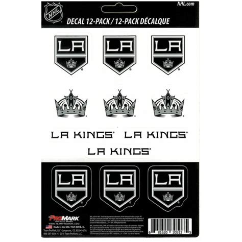 Los Angeles Kings Set Of 12 Sticker Sheet At Sticker Shoppe