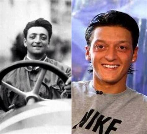 Pero más allá del increible parecido hay otros datos que sorenden, el más notorio es que. Enzo Ferrari, founder of Ferrari (on the left), died in 1988. Mesut Özil, footballer (on the ...