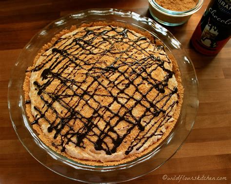 Mile High Peanut Butter Pie With Nutter Butter Cookie Crust And Chocolate Drizzle Wildflours