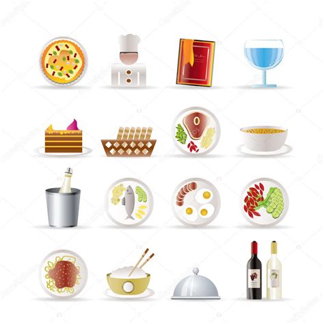 Restaurant Food And Drink Icons Stock Vector Image By ©stoyanh 5030458