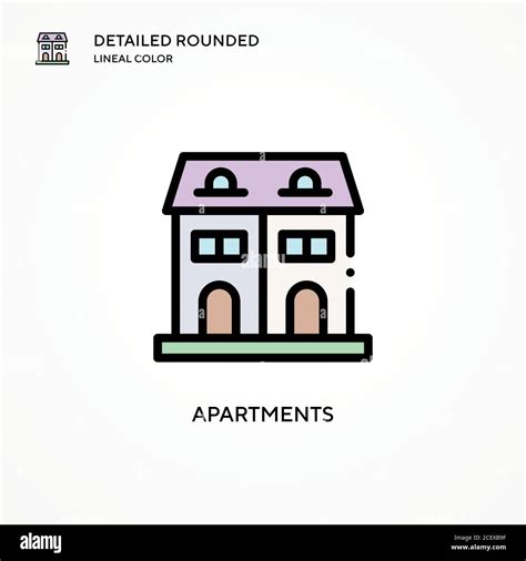 Apartments Vector Icon Modern Vector Illustration Concepts Easy To