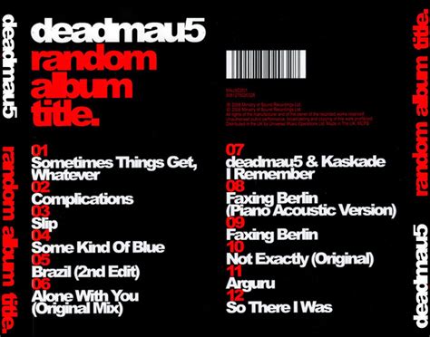deadmau5 random album title ultra capas