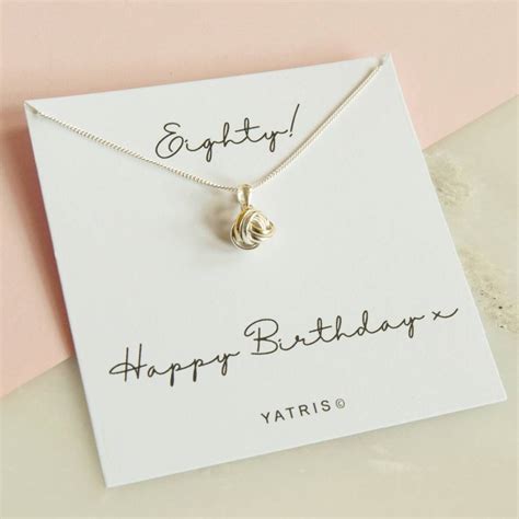 Get gifts they are guaranteed to love today! 80th Birthday Necklace Gift By Yatris | notonthehighstreet.com