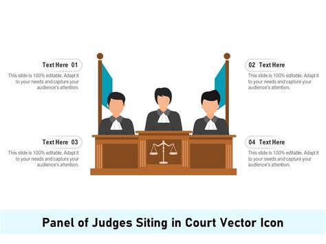 Panel Of Judges Siting In Court Vector Icon Ppt Powerpoint Presentation