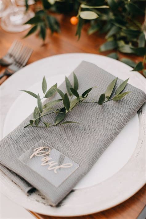 This is an easy way for you to plan out your reception seating and they allow guests to find their place without confusion. Unique Acrylic Place Cards Earthy Clean Modern Elegant ...