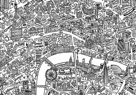 London Map Print Hand Drawn Maps